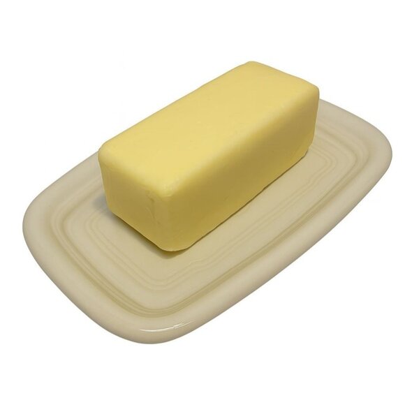 Fiestaware Fiesta Ceramic Butter Dish Plate ButterDish Extra Large White - Picture 1 of 12